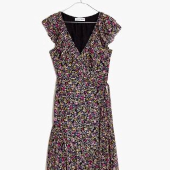 Apiece apart floral midi wrap dress - Picture 5 of 9